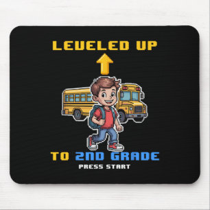 Levelling Up 2nd Grade Ck To School Funny Gamer Bo Mouse Pad