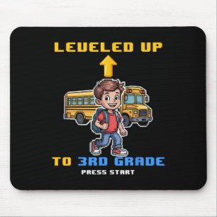Levelling Up 3rd Grade Ck To School Funny Gamer Bo Mouse Pad