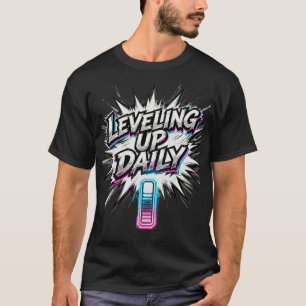 Levelling Up Daily Anime Gym Motivation Shirt