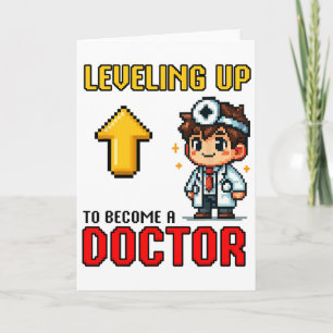 Levelling Up Doctor Ck To School Funny Gamer Boys Card