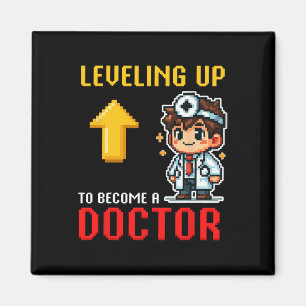 Levelling Up Doctor Ck To School Funny Gamer Boys Magnet