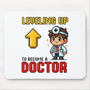 Levelling Up Doctor Ck To School Funny Gamer Boys Mouse Pad
