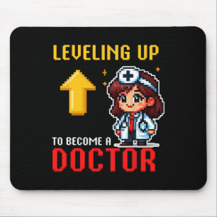 Levelling Up Doctor Ck To School Funny Gamer Girls Mouse Pad