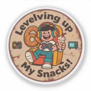 Levelling Up My Snacks! Funny Pixel Art Gamer 