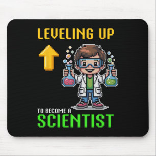 Levelling Up Scientist Ck To School Funny Gamer Bo Mouse Pad