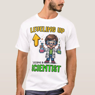 Levelling Up Scientist Ck To School Funny Gamer Bo T-Shirt