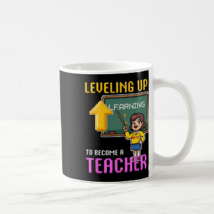 Levelling Up Teacher Ck To School Funny Gamer Girl Coffee Mug
