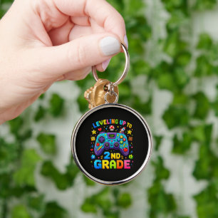 Levelling Up to 2nd Grade Back to School Gamer Key Ring