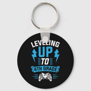 Levelling Up To 4th Grade Fourth Gamer Birthday Pa Key Ring