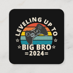 Levelling Up To Big Bro 2024 Square Business Card