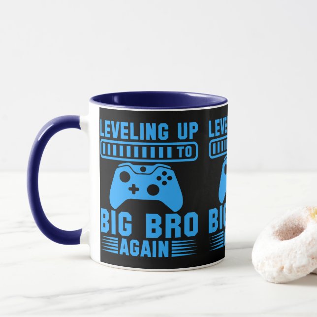 Levelling Up To Big Bro Again Mug (With Donut)