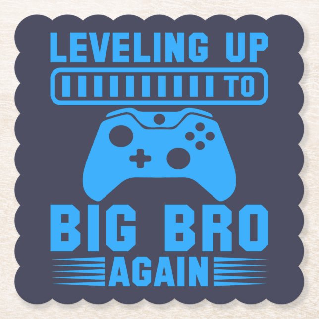 Levelling Up To Big Bro Again Paper Coaster (Front)