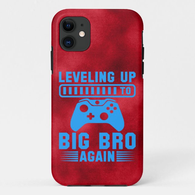 Levelling Up To Big Bro Again Red and Blue Case-Mate iPhone Case (Back)