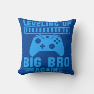 Levelling Up To Big Bro Again Throw Pillow
