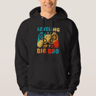 Levelling Up To Big Bro New Brother Gamer Hoodie
