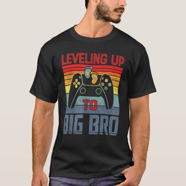 Levelling Up To Big Bro Promoted To Big Brother Ga T-Shirt (Front)