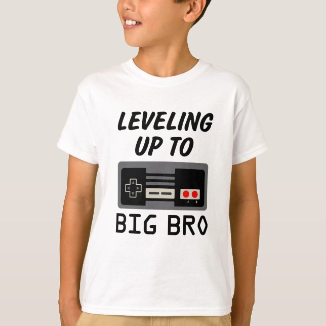 Levelling up to Big Bro Shirt Video Game Brother (Front)
