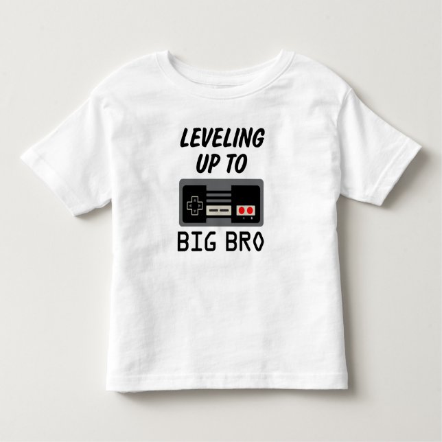Levelling up to Big Bro Shirt Video Game Brother (Front)