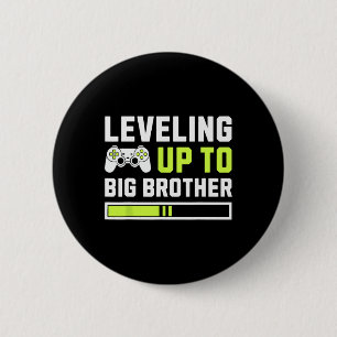 Levelling Up To Big Brother - Funny Gamer For Men  6 Cm Round Badge