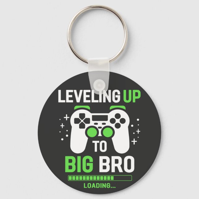 Levelling Up To Big Brother Gaming Basic Button  Key Ring (Front)