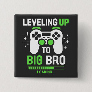 Levelling Up To Big Brother Gaming Square 15 Cm Square Badge