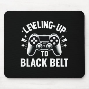Levelling Up To Black Belt Funny Jiu Jitsu Karate Mouse Pad