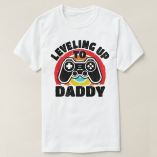 Levelling Up To Daddy Gamer Gaming Promoted To Dad T-Shirt