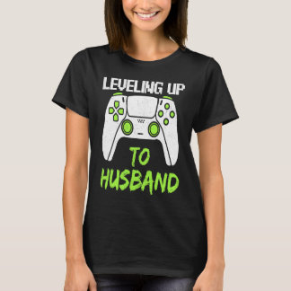 Levelling Up To Husband Bachelor Party Men Video T-Shirt