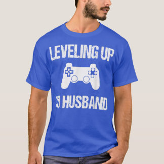 Levelling Up To Husband Engagement for Groom Video T-Shirt