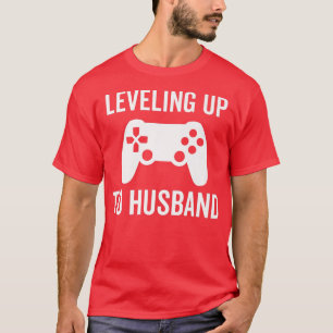 Levelling Up To Husband Engagement Groom Video Gam T-Shirt