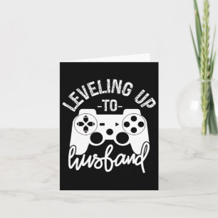 Levelling Up To Husband Groom Gamer Engagement Card