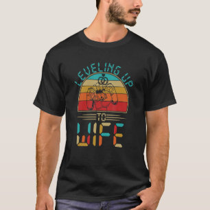 Levelling Up To Wife Bride Gamer Couples Matching T-Shirt