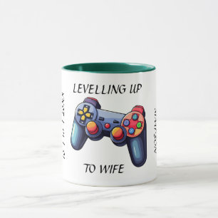 Levelling Up to Wife. Newlywed Bride Gift Mug