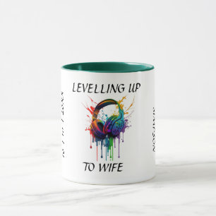 Levelling Up to Wife. Newlywed Bride Gift Mug
