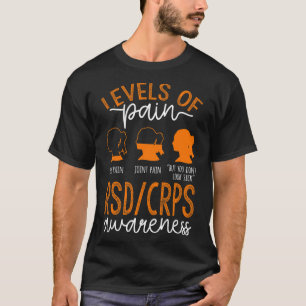 Levels Of Pain Warrior Rsd Crps Awareness T-Shirt
