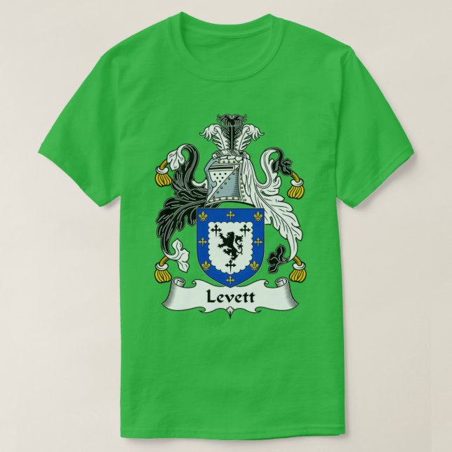 Levett Coat of Arms Family Crest  T-Shirt (Design Front)