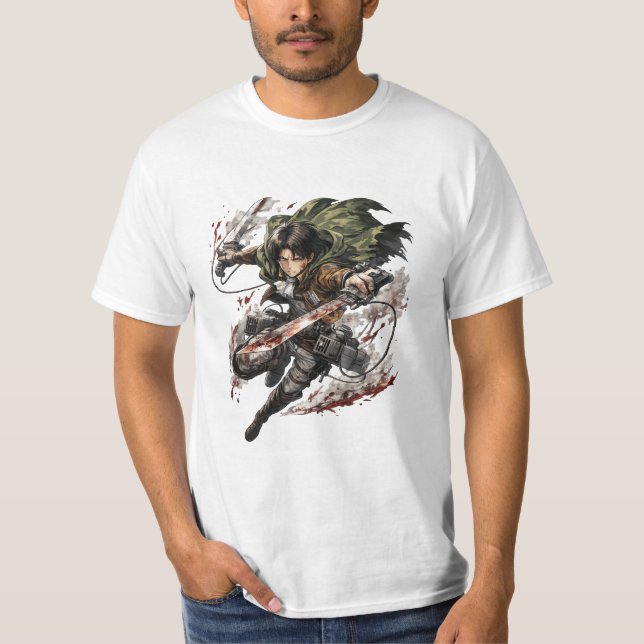 Levi Ackerman – Attack on Titan Anime T-Shirt (Front)