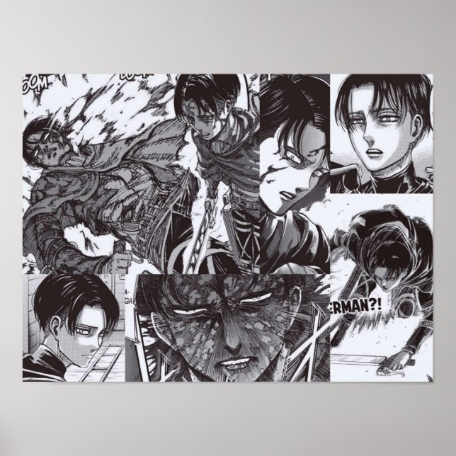 Levi Ackerman Attack on Titan landscape Poster (Front)