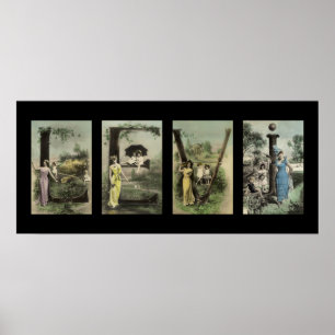 LEVI Alphabet Letter Name Art Poster