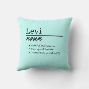 Levi, Boy Personalised Name Definition Cushion