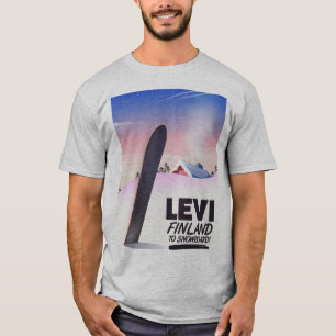 Levi Finland Snowboarding travel poster T-Shirt