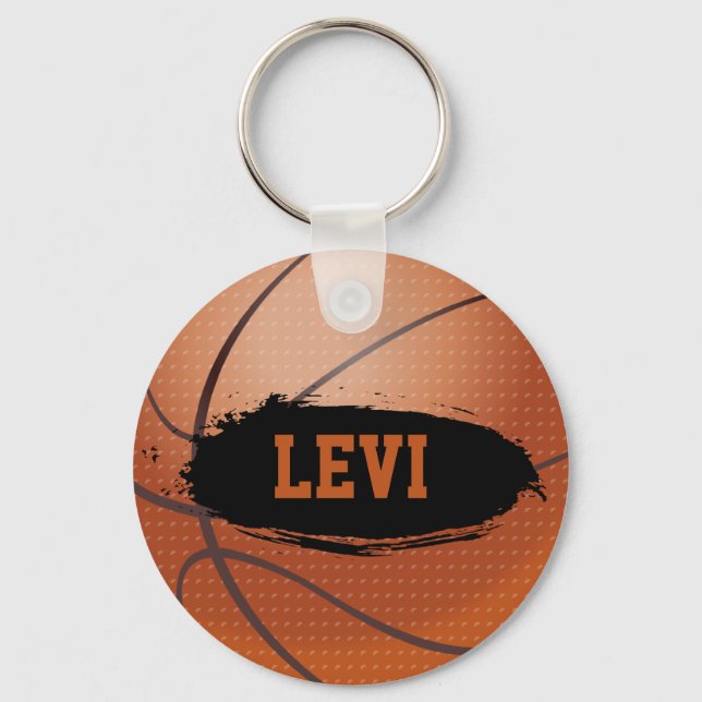 Levi Grunge Basketball Keychain / Keyring (Front)