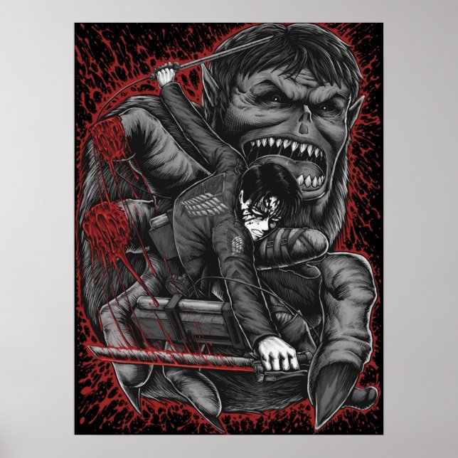 Levi vs Beast titan  Poster (Front)
