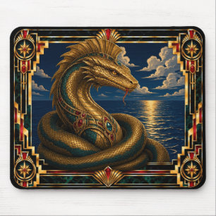 Leviathan, Art Deco Mythical Mouse Pad