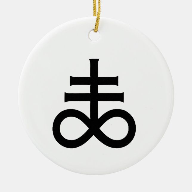 Leviathan Cross Ceramic Ornament (Front)