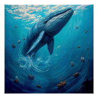 Leviathan’s Flight to Freedom – Surreal Whale Art