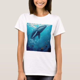 Leviathan’s Flight to Freedom – Surreal Whale Art T-Shirt