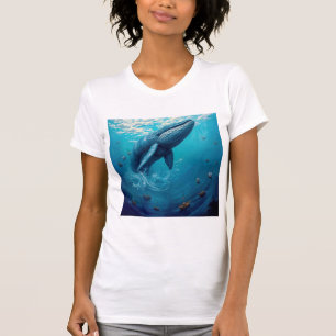 Leviathan’s Flight to Freedom – Surreal Whale Art T-Shirt
