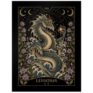 Leviathan, Starlit Tarot Art Postcard