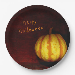 Levitate Pumpkin - Still Life Paper Plate